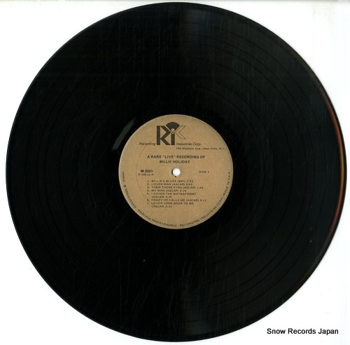HOLIDAY, BILLIE a rare live recording of billie holiday M2001