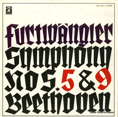 FURTWANGLER, WILHELM beethoven; symphonies nos.5 & 9 EAC-77240-41
