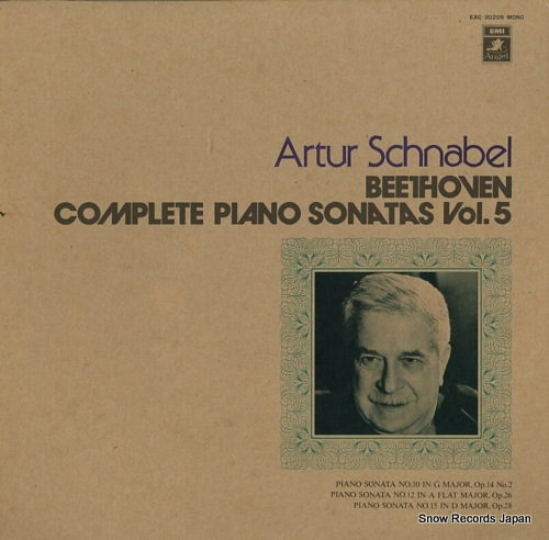 SCHNABEL, ARTUR beethoven; complete piano sonatas vol.5 EAC-30205
