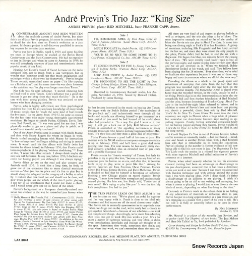 PREVIN, ANDRE king size LAX3041
