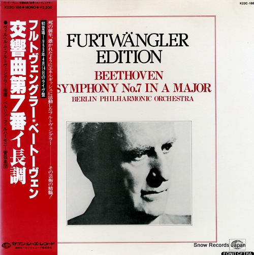 FURTWANGLER, WILHELM beethoven; symphony no.7 in a major K22C-188