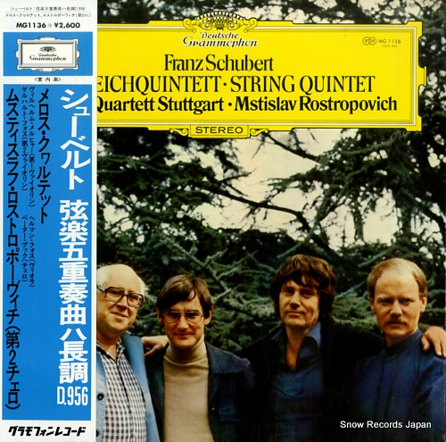 MELOS QUARTETT STUTTGART schubert; string quintet MG1136