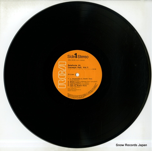 BELAFONTE, HARRY belafonte at carnegie hall vol.1 SRA-5090