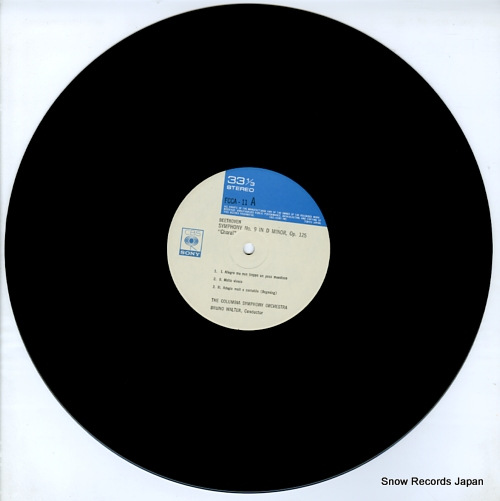 WALTER, BRUNO beethoven; symphony no.9 