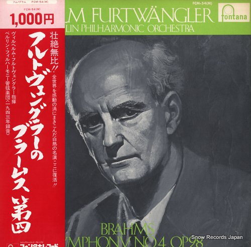 FURTWANGLER, WILHELM brahms; symphony no.4, op.98 FCM-54(M)