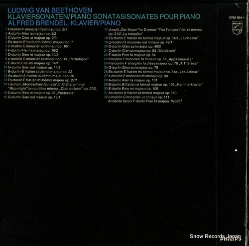 BRENDEL, ALFRED beethoven; the complete piano sonatas 6768004 / 6542113-125