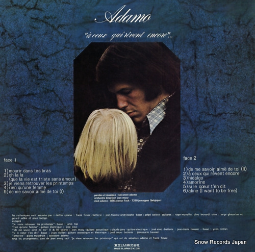 ADAMO a ceux qui revent encore EOP-80965 - back cover
