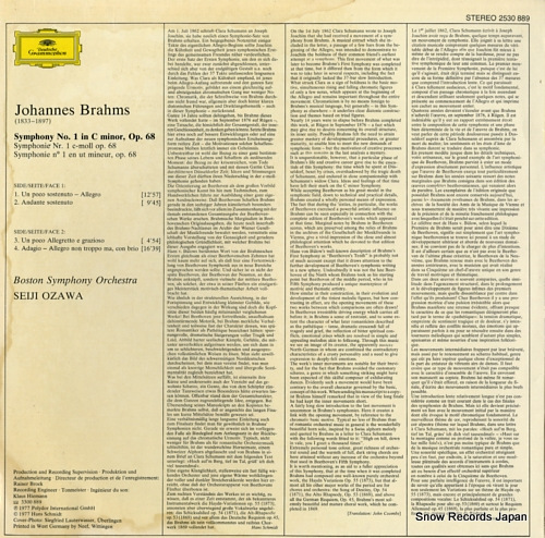 ߷ brahms; symphony no.1 in c minor, op.68 2530889