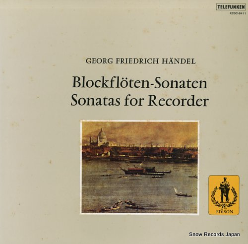 BRUGGEN, FRANS handel; blockfloten sonaten, sonatas for recorder K20C-8411