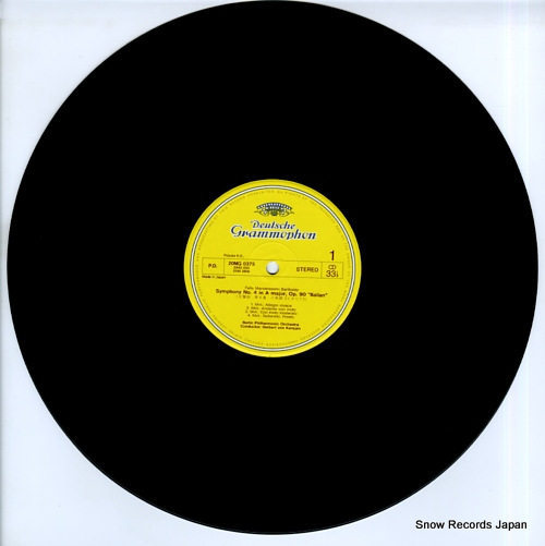 KARAJAN, HERBERT VON mendelssohn; symphonies no.4 