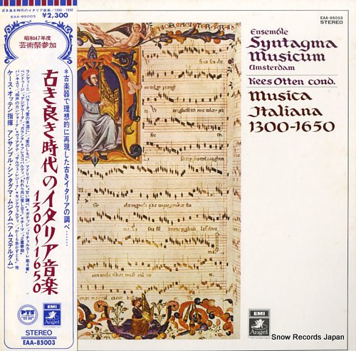 OTTEN, KEES musica italiana 1300-1650 EAA-85003