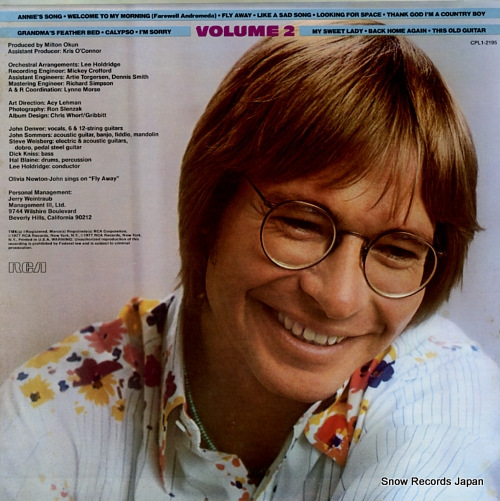 󡦥ǥС john denver's greatest hits vol.2 CPL1-2195