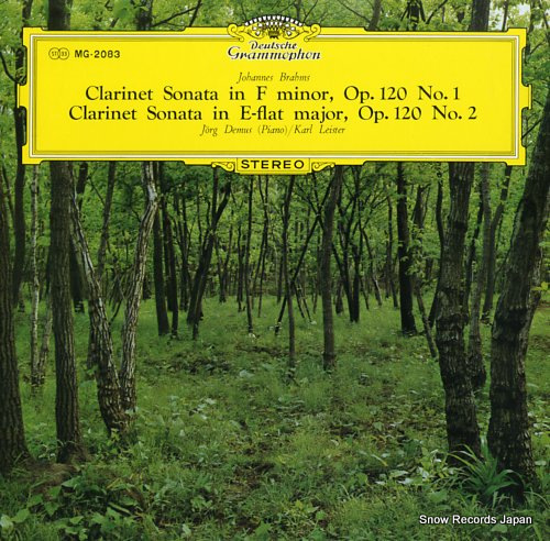DEMUS, JORG / KARL LEISTER brahms; clarinet sonata no.1 & no.2 MG-2083
