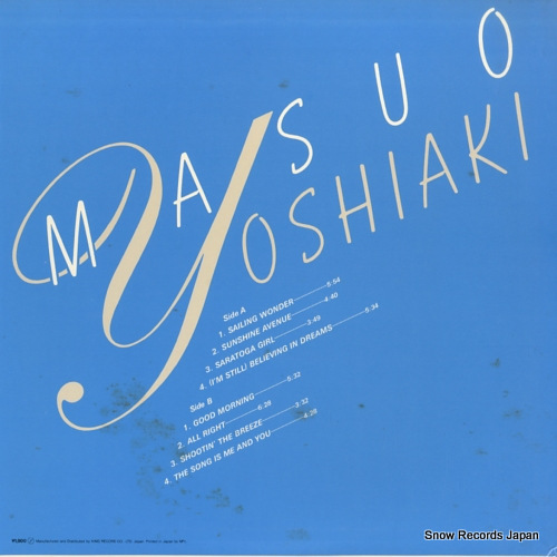 MASUO, YOSHIAKI yoshiaki masuo K19P9143