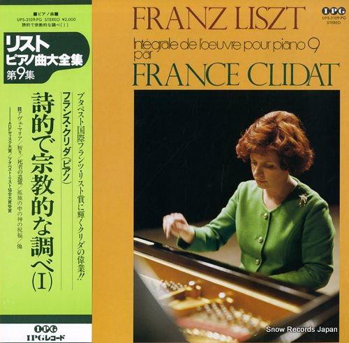 CLIDAT, FRANCE liszt; integrale de l'oeuvre pour piano 9 UPS-3109-PG