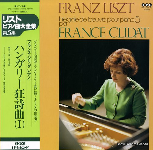 CLIDAT, FRANCE liszt; integrale de l'oeuvre pour piano 5 UPS-3105-PG