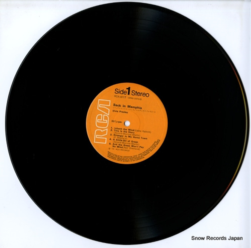 PRESLEY, ELVIS back in memphis RCA-6117