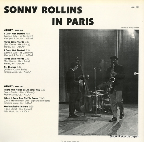 ROLLINS, SONNY sonny rollins in paris LLM-1501