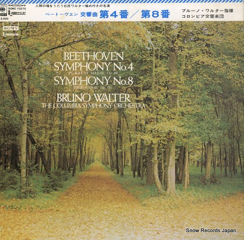 WALTER, BRUNO beethoven; symphony no.4 & no.8 SONC10270