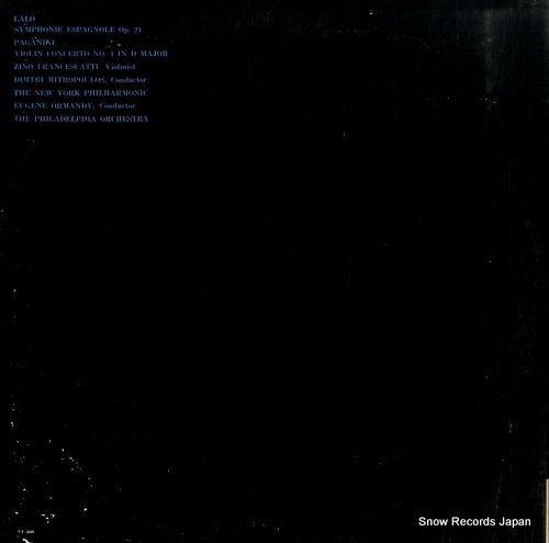 FRANCESCATTI, ZINO lalo; symphonie espagnole op.21 SONC10025