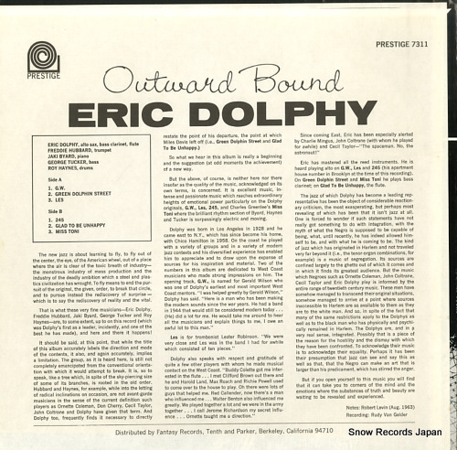DOLPHY, ERIC outward bound PR7311
