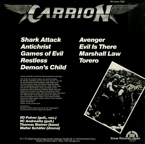 CARRION evil is there! SL7022/SRILANCA7022