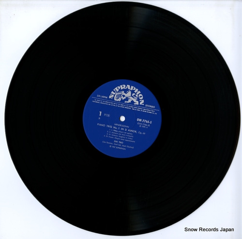 SUK TRIO mendelssohn; piano trio no.1 in d minor, op.49 OW-7766-S