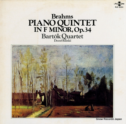 BARTOK QUARTET brahms; piano quintet in f minor, op.34 SLE6004