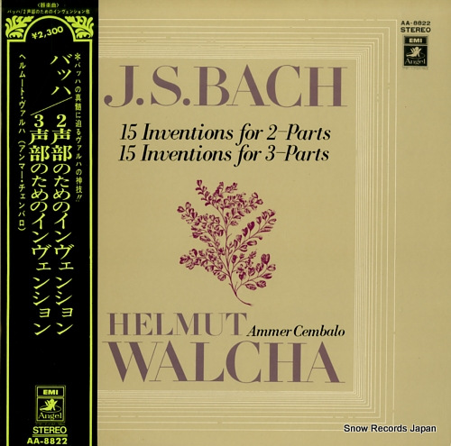 WALCHA, HELMUT bach; 15 inventions for 2-parts / for 3-parts AA-8822