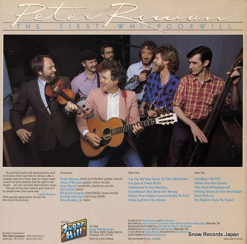 ROWAN, PETER the first whippoorwill SH-3749
