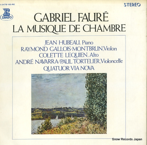 HUBEAU, JEAN faure; la musique de chambre OS-2478-82-RE