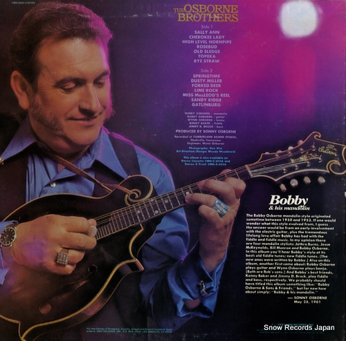 OSBORNE BROTHERS, THE bobby & his mandolin CMH-6256