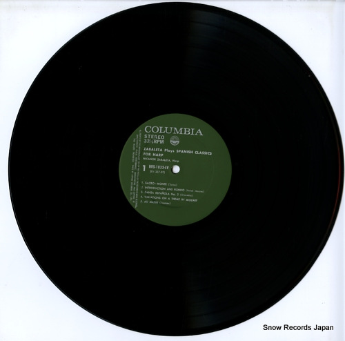ZABALETA, NICANOR plays spanish classics for harp HRS-1033-EV