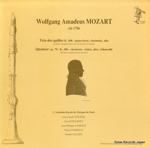 L'ACADEMIE ROYALE DE MUSIQUE DE PARIS mozart; trio des quilles k.498 81041