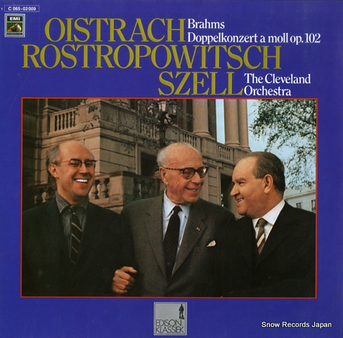 OISTRAKH / ROSTROPOVITCH / SZELL brahms; doppelkonzert a moll op.102 1C065-02009