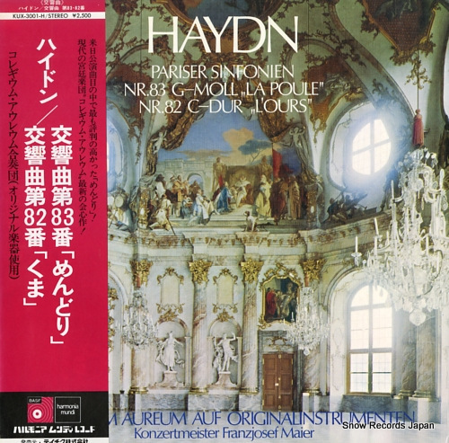 COLLEGIUM AUREUM haydn; pariser sinfonien nr.83 & 82 KUX-3001-H