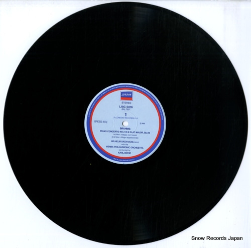 BACKHAUS, WILHELM brahms; piano concerto no.2 L18C5016