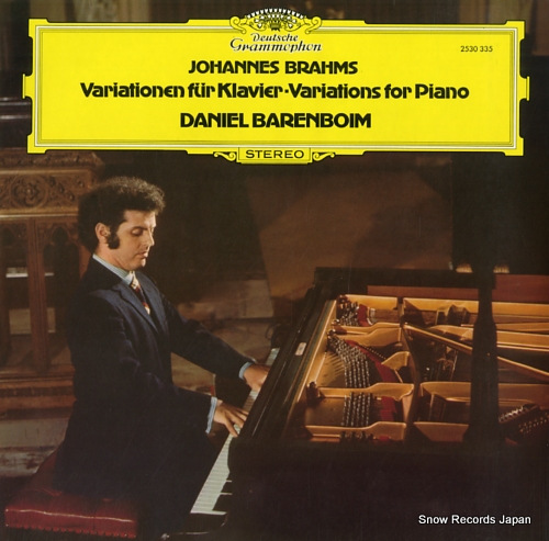 BARENBOIM, DANIEL brahms; variations for piano 2530335
