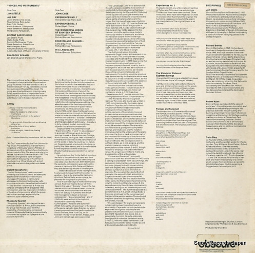 STEELE, JAN / JOHN CAGE voices and instruments OBS5