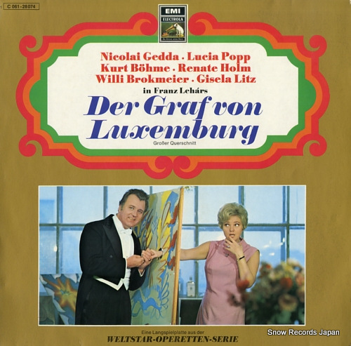 MATTES, WILLY lehar; der graf von luxemburg 1C061-28074 - front cover