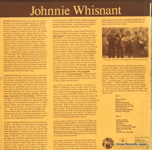 WHISNANT, JOHNNIE johnnie whisnant ROUNDER0038
