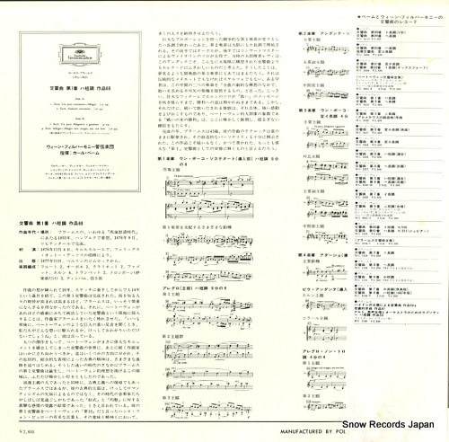 BOHM, KARL brahms; symphony no.1 MG1128