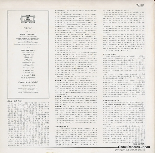 BARENBOIM, DANIEL schumann; kinderszenen, arabeske, fantasie MG1207