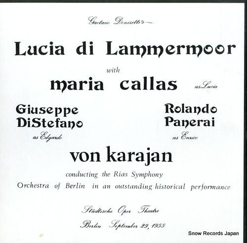 KARAJAN, HERBERT VON donizetti; lucia di lammermoor LERWC-101-A/F