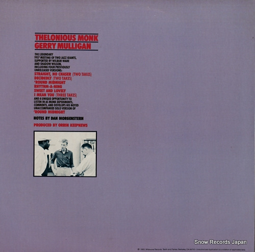 MONK, THELONIOUS round midnight M-47067