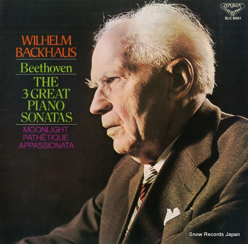 BACKHAUS, WILHELM beethoven; the 3 great piano sonatas SLC8001