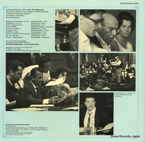 STOLZ, ROBERT strauss; die fledermaus 88610XDE - back cover