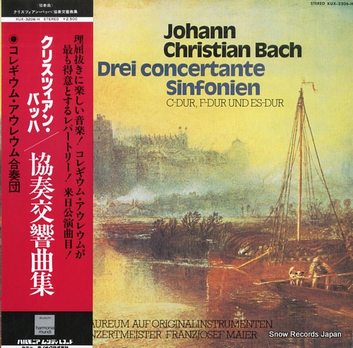 COLLEGIUM AUREUM bach; drei concertante sinfonien KUX-3206-H
