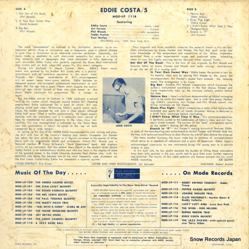 COSTA, EDDIE eddie costa/5 ULS-1862-V