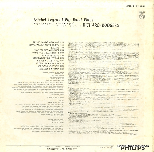 LEGRAND, MICHEL michel legrand big band plays richard rodgers RJ-5037